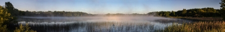 Sun and Fog on Three Lakes